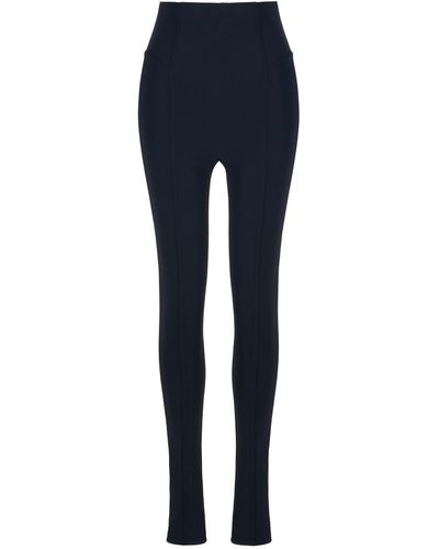 Nocturne High Rise Full Length Knit Trousers - Blue
