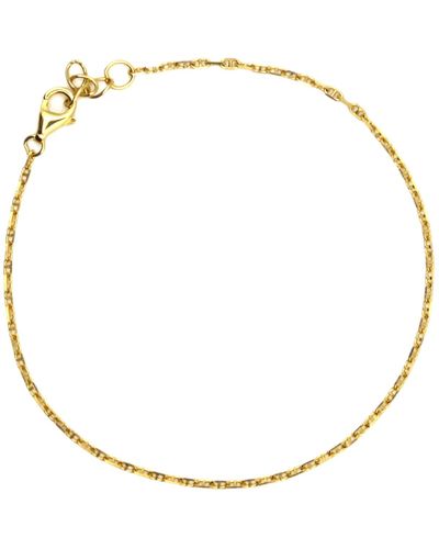 VicStoneNYC Fine Jewelry Thin Unique Chain Vermeil Bracelet - Metallic