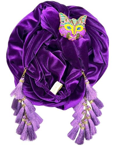 Julia Clancey Violet Kitty Chacha Turban - Purple