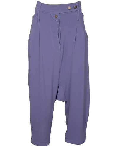 Lalipop Design Lilac Baggy Trousers - Blue