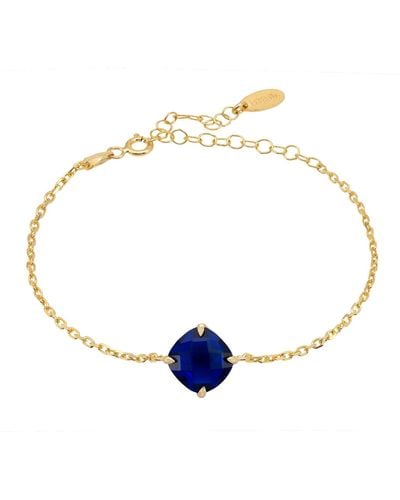 LÁTELITA London Empress Gemstone Bracelet Gold Sapphire - Blue