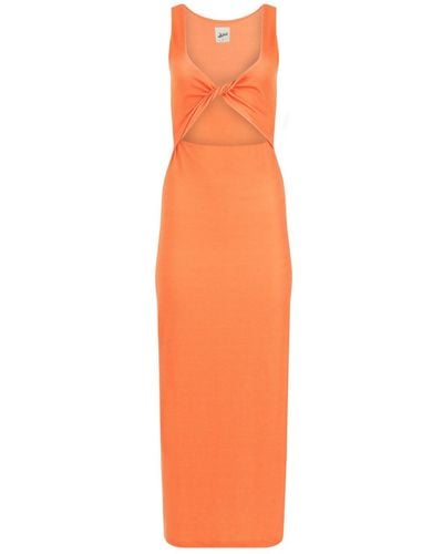 Lezat Krista Twist Dress - Orange