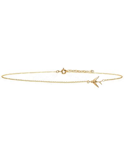 Lee Renee Swallow Choker Necklace Gold Vermeil - Metallic