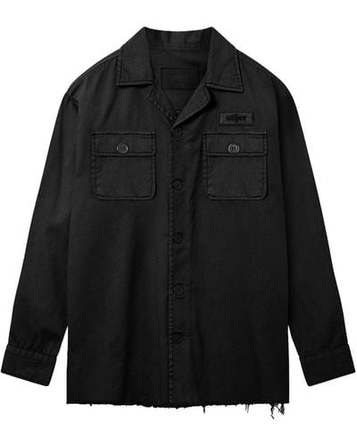Other Long Sleeve Military Shirt - Black