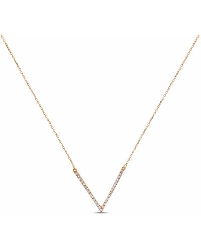 Cosanuova V Diamond Necklace 18k - Metallic