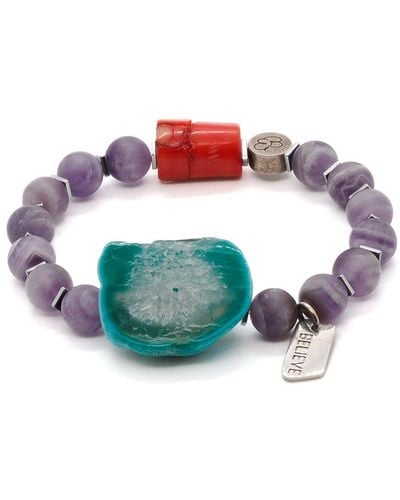 Ebru Jewelry Believe In Magic Bracelet - Purple