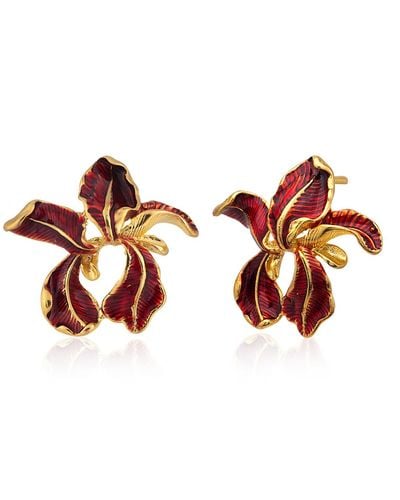 Milou Jewelry Fleur De Lis Earrings - Brown