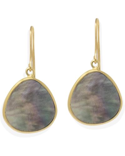Vintouch Italy Tahiti Gold-plated Earrings - Grey