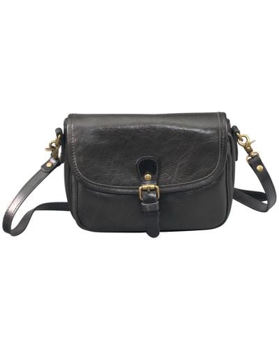 Rimini Leather Saddle Bag 'daniela' - Black