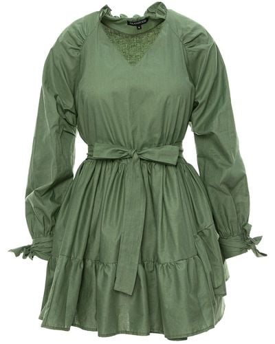 Framboise Blime Short Dress - Green