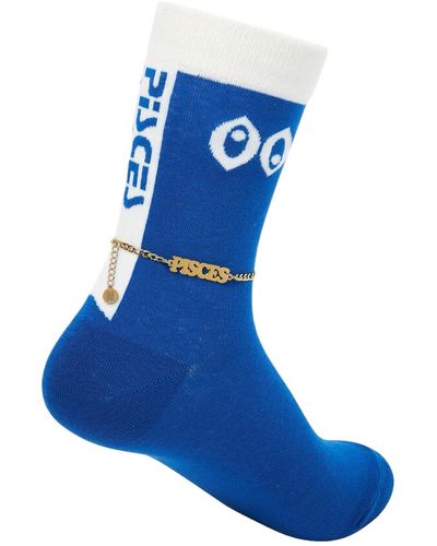 HIGH HEEL JUNGLE by KATHRYN EISMAN Pisces Sock And Anklet Set - Blue