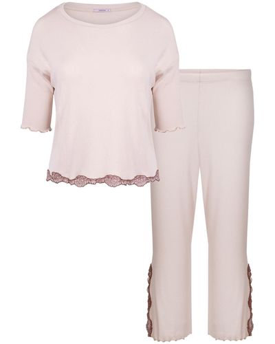 Oh!Zuza Neutrals / Top & Culottes Pyjamas - Pink