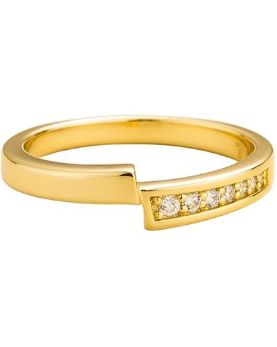 Juvetti Vero Ring In Diamond Set In Gold - Yellow