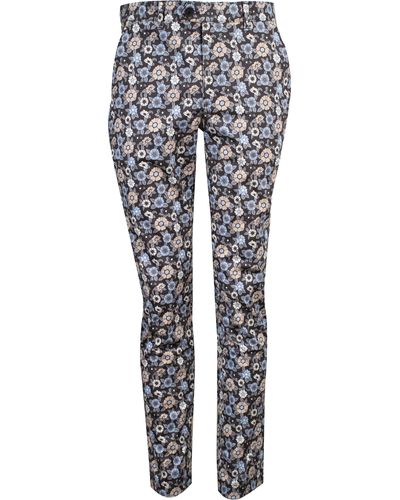 lords of harlech Jack Lux Groovy Floral Pant - Blue