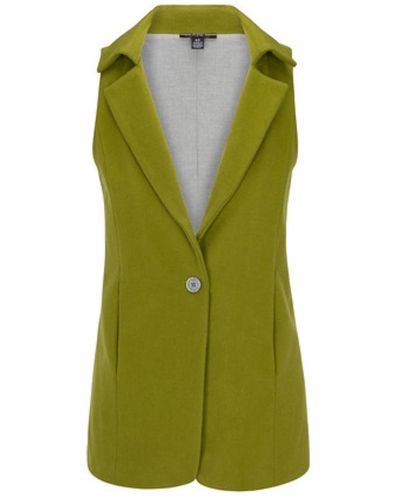 Farinaz Classic Vest Jacket - Green