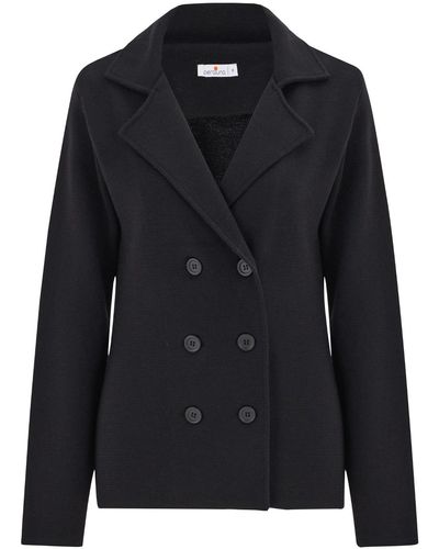 Peraluna Classic-fit Blazer Knitwear Jacket - Black