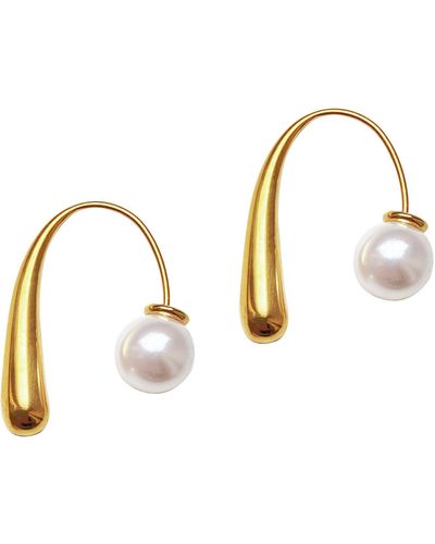 Smilla Brav Pearl Earrings Bali - Metallic