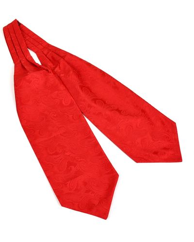 DAVID WEJ Self Tie Paisley Cravat – - Red