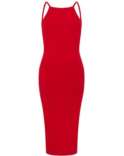 Manners London Nata Dress In Pomegranate - Red