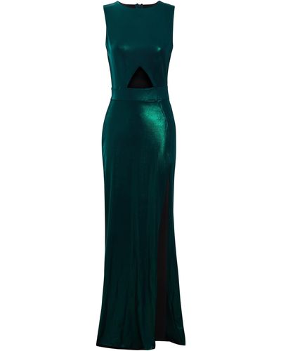 Sarvin Cut Out Side Dress - Green