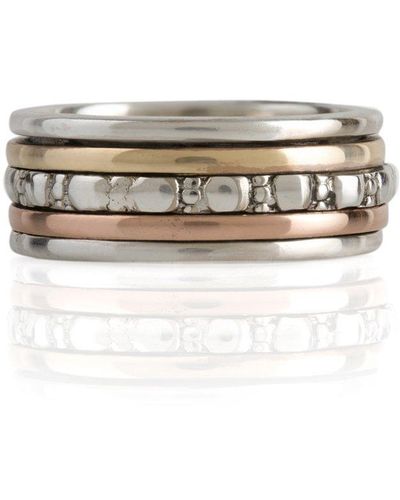Charlotte's Web Jewellery Maharani Zen Silver Spinning Ring - White