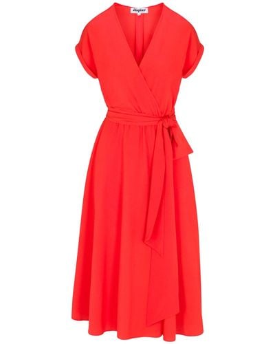 Meghan Fabulous Jasmine Midi Dress - Red