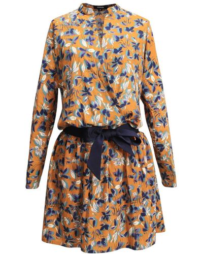 Smart and Joy Leaves Print Tunic Dress - Multicolour