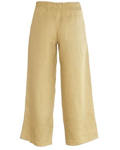 Larsen and Co Pure Linen Majorca Trousers In Buttermilk - Natural