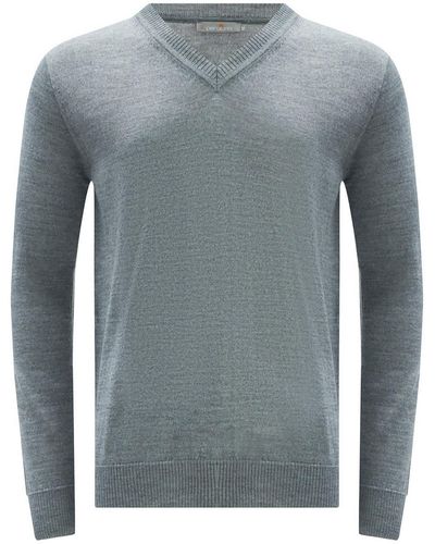 Peraluna V Neck Basic Knitwear Pullover - Grey