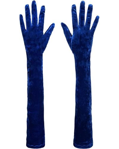 Khéla the Label Velvet Gloves - Blue