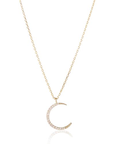 C.J.M Sparkle Moon Necklace - Metallic