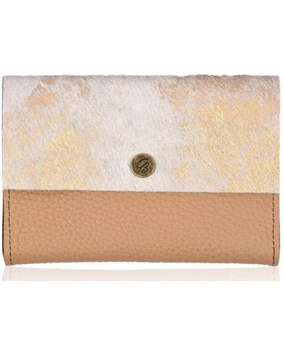 Owen Barry Vermont Small Cowhide Leather Purse Clarence/biscotti - Natural