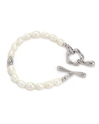Biko Jewellery Muse Pearl Bracelet - Metallic