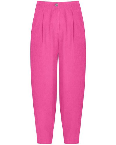 Nocturne Pink Corduroy Slouchy Trousers