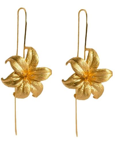 MARIE JUNE Jewelry Sweet Lily Drop Earrings - Metallic