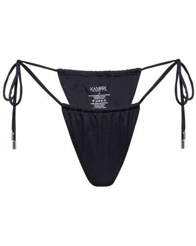 Kamari Swim LLC Nora String Tie Bikini Bottom - Black