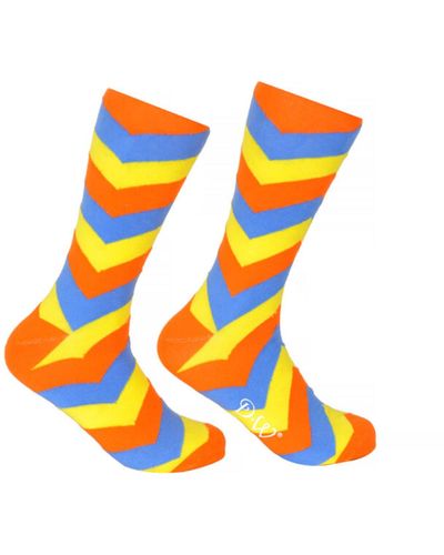 DAVID WEJ Patterned Socks - Orange