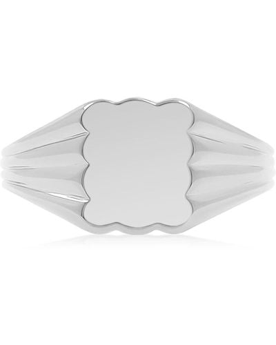 Cote Cache Cloud Pinky Signet Ring - Gray
