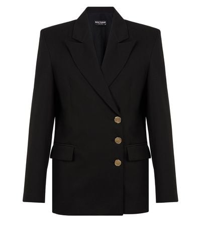 Nocturne Double-breasted Masculine Jacket - Black