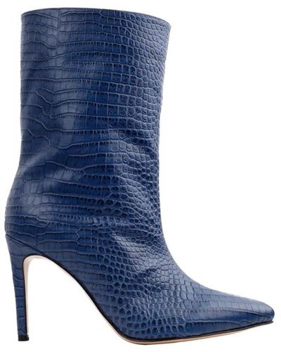 Ginissima Ilona Jeans Boots, Embossed Leather, Short - Blue