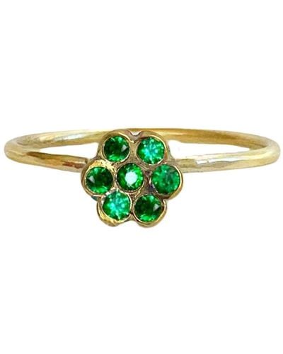 Lily Flo Jewellery Sundance Emerald Ring - Green