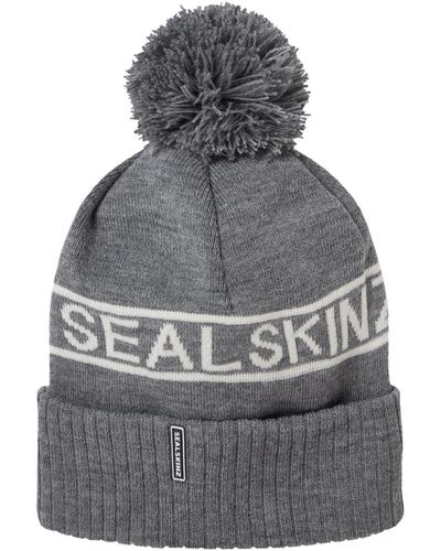 SealSkinz Heacham Waterproof Cold Weather Icon Bobble Hat - Grey