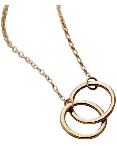 Posh Totty Designs Medium Double Hoop Necklace - Metallic