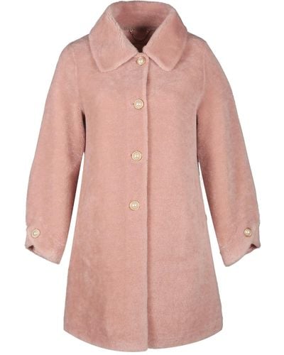 Santinni 'amore' 100% Wool Coat In Rosa - Pink