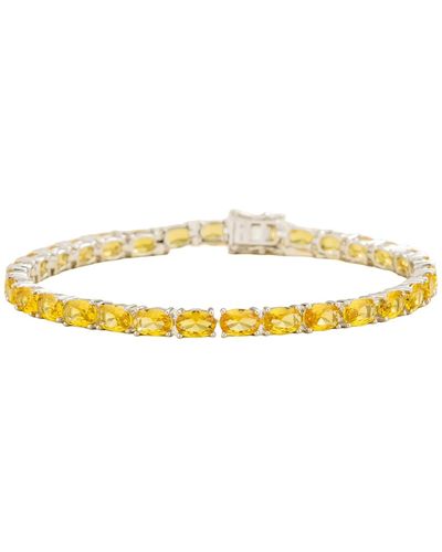 Juvetti Salto Tennis Bracelet In Yellow Sapphire Set In White Gold
