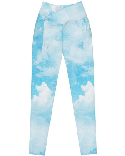 Jessie Zhao New York High Waist Yoga leggings In Sky - Blue