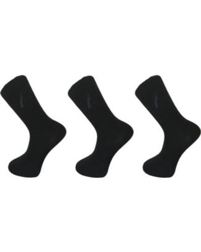 Hortons England Heritage Socks Set Of Three - Black