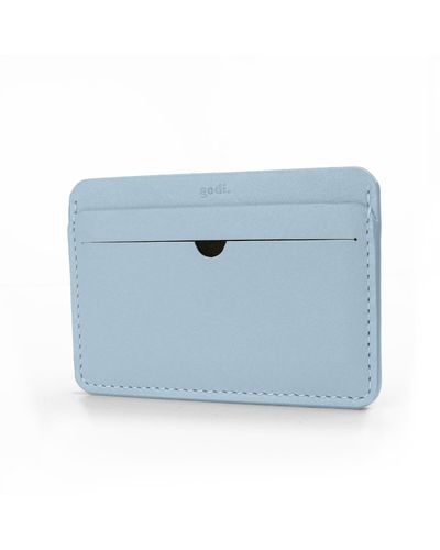 godi. Handmade Leather Cardholder - Blue