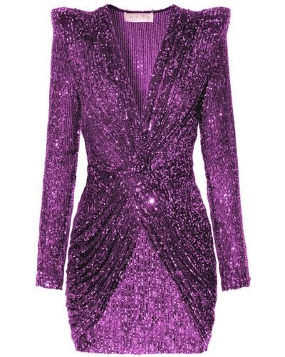 AGGI Jennifer Purple Magic Mini Sequin Dress