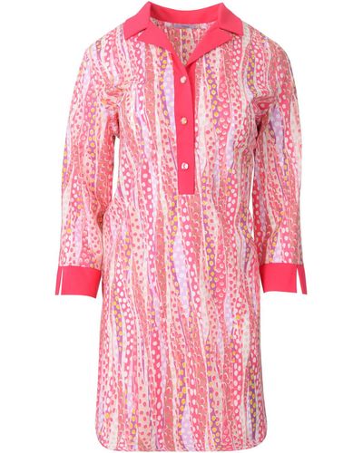 Oh!Zuza Cotton Sleep Shirt Coral Print - Pink